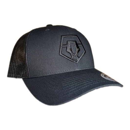 TIS Black Trucker Cap (Black Logo)